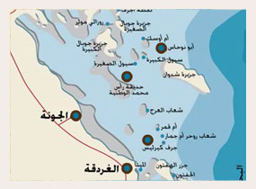 اين تقع مدينة الغردقة - الغردقة بلد السحر المميزة بطبيعتها El Gouna Map Ar