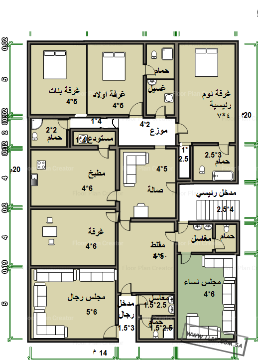 افضل تصميم دور ارضي 20160628 16