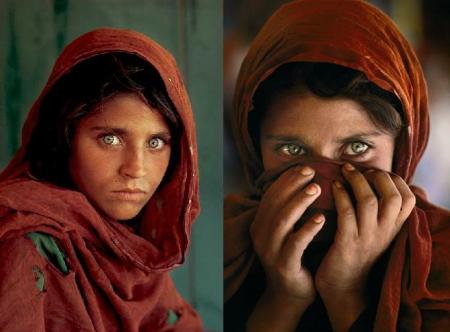 صورة الفتاة الافغانية شربات جولا - شربات جوبا التي هزت العالم بنظرة عين Afghan Girl Jpg