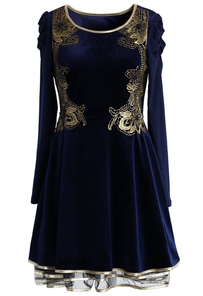 فساتين مخمل سهره 2020 Golden Age Velvet Tulle Dress