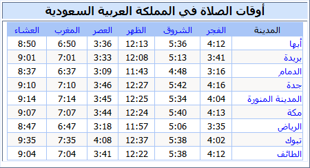 موعد اذان الظهر بالرياض - اوقات الصلاه بالرياض أوقات الصلاة في المملكة العربية السعودية 2