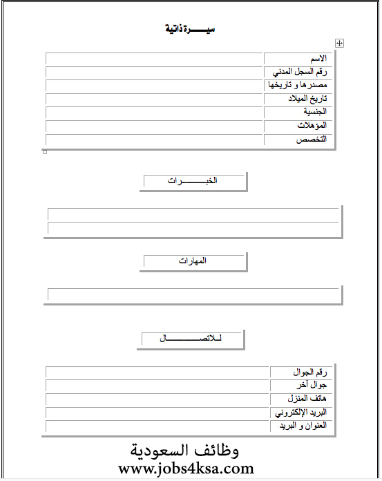 نموذج سيرة ذاتية لطلب وظيفة ، ستقبل في اي وظيفة 289425 3