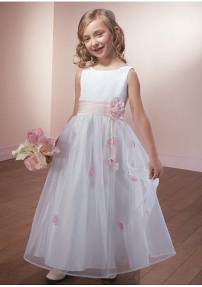 Organza Beaded Scoop Neckline With Ball Gown Skirt Hot Sell Flower Girl Dress Fl 0066 فساتين صغار جميلة للافراح سامي زين